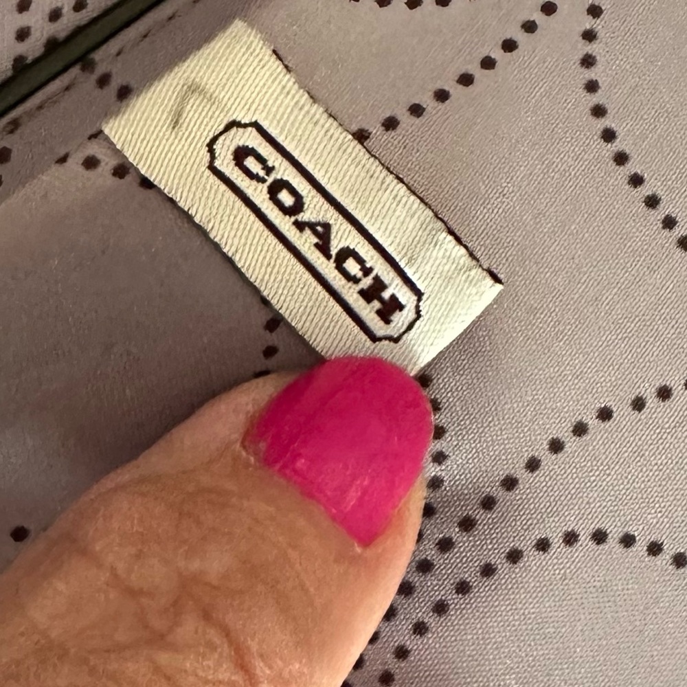 Coach Umbrella Gray Circle Logo Pattern - image 6